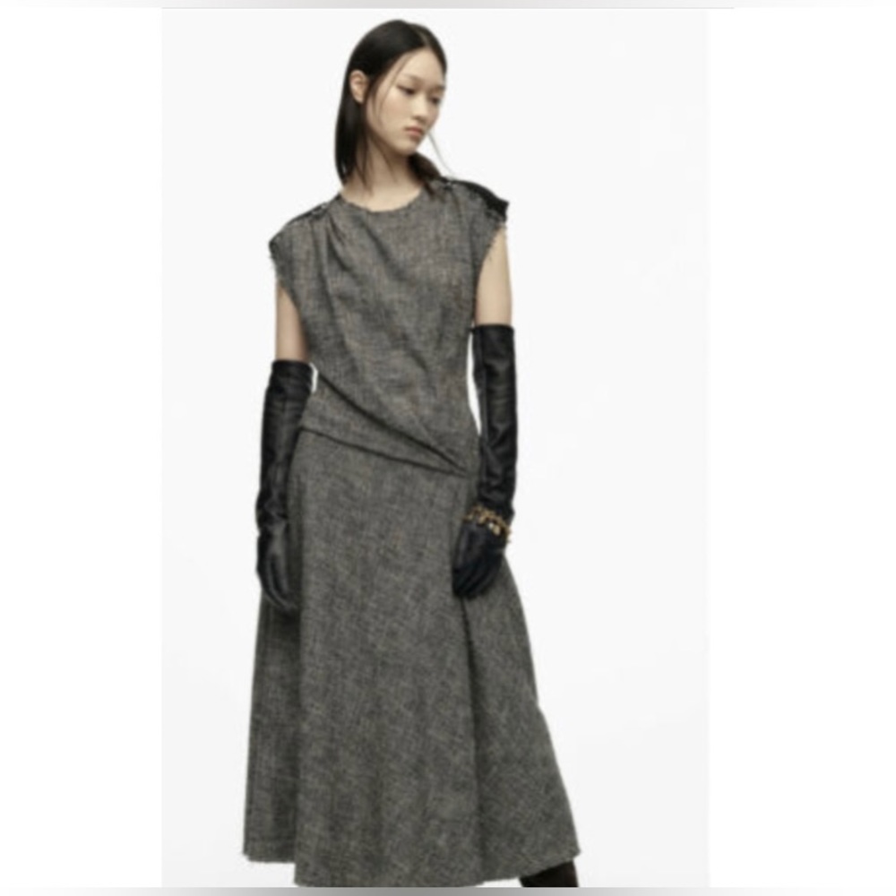 New Zara $169 Pleated Dress Limited Edition 8764/797 Extra Small XS